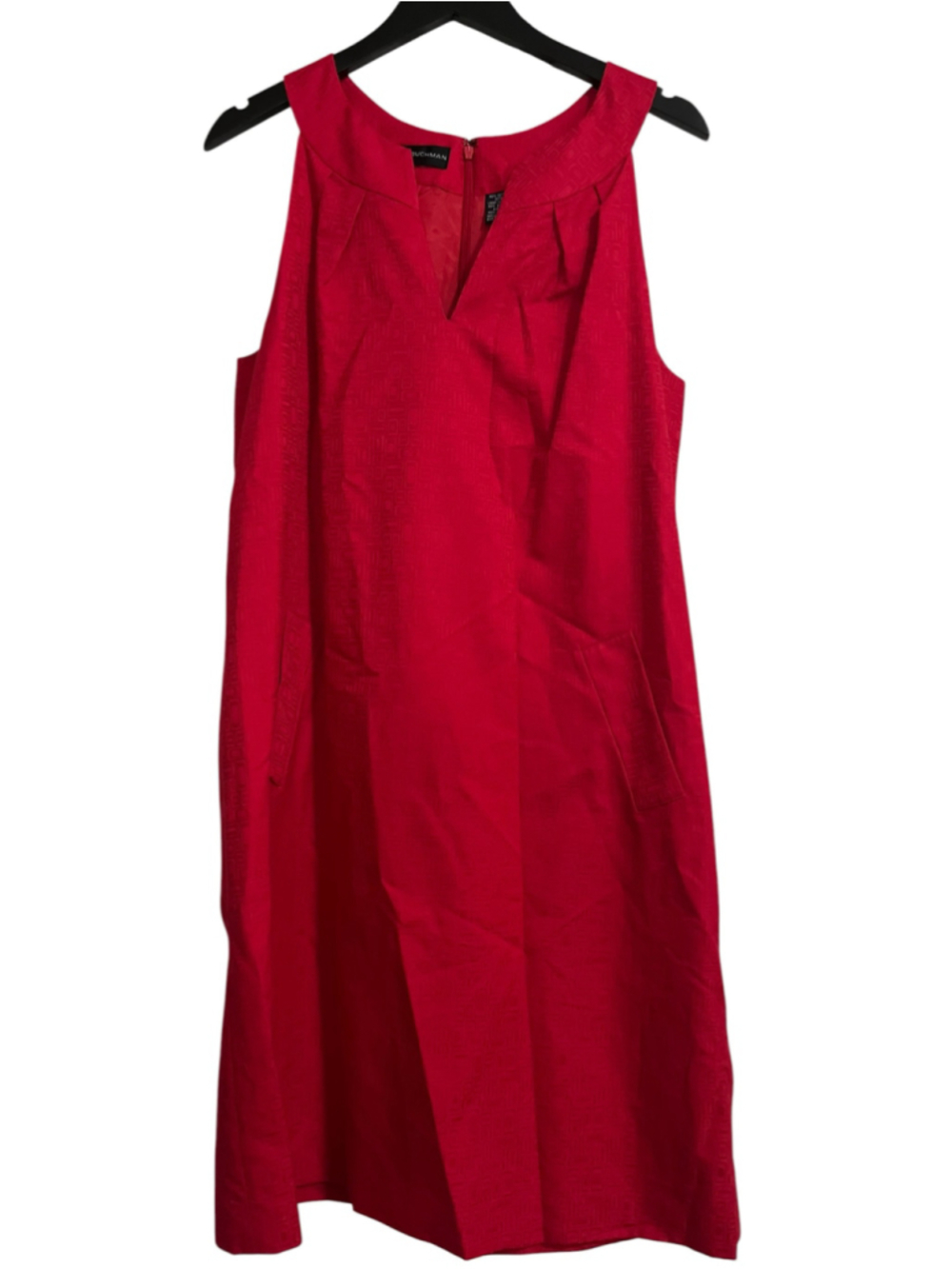 NWT Women's Dana Buchman Red Sleeveless Shift Dress Size 14 - Picture 2 of 7